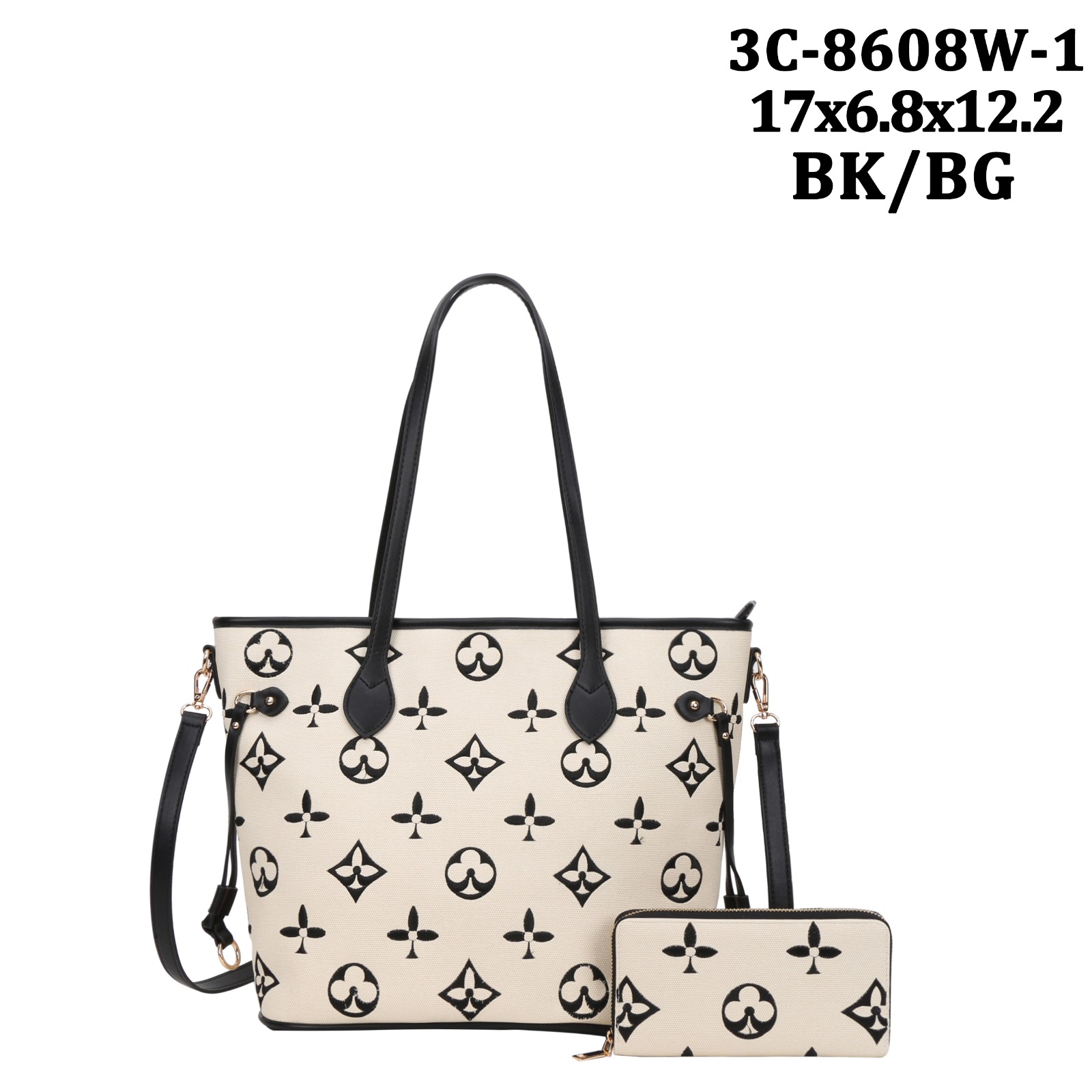 3c8608 black/beige